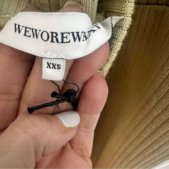 NWT WeWoreWhat Ribbed Flare Pant‎ in Oat size xxs women's - Picture 4 of 8